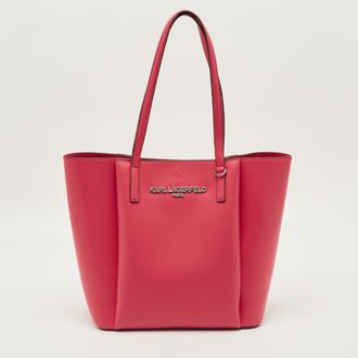 Karl Lagerfeld Louise French Rose Leather Tote