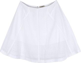 Nina Ricci White Mesh Mini Skirt Size L