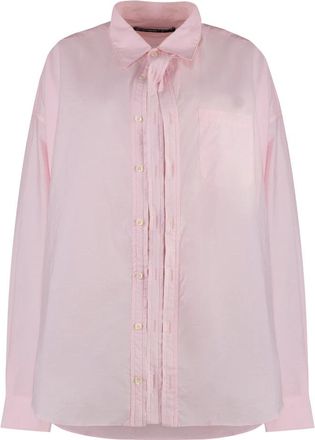 Y / Project Hook And Eye Shirt - Dames - Overhemden - Roze - M - Katoen - Overhemden