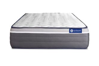 Actisom Actisom - Colch&oacute;n Blanco Con Muelles Ensacados Y Espuma Viscoel&aacute;stica 90 X 200