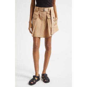 Derek Lam Veyra Belted Cargo Miniskirt in Camel at Nordstrom, Size 6