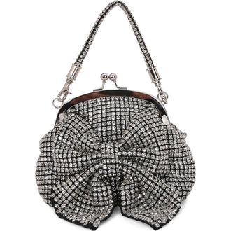 Berness Rhinestone Embellished Bow Handbag in Black at Nordstrom Rack