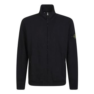 Stone Island Zip-throughs, male, Blue, Size: M Full Zip Up Sweatshirt