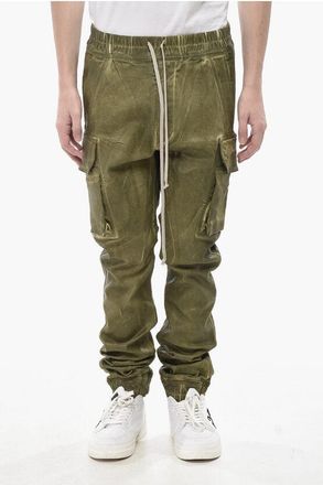 Rick Owens DRKSHDW Pantaloni Cargo MASTODON CUT in Cotone Spalmato con taglia S