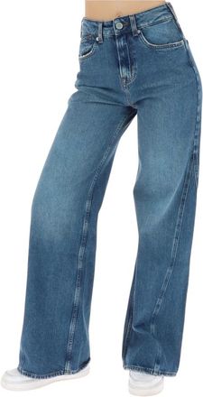 Pepe Jeans London Jeans, Dames, Blauw, W25 L32, Katoen, Wide Jeans