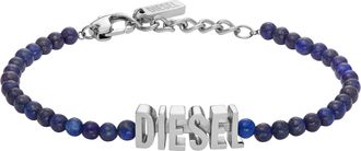 Diesel Unisex Diesel Blue Agate Beaded Bracelet