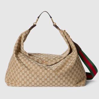 Gucci Brera Large Crossbody Bag, Beige, GG Canvas