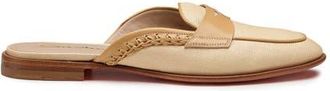 Santoni Womens Leather and Fabric Mule in Natural at Nordstrom, Size 7.5