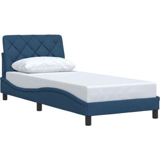 vidaXL Estructura De Cama Sin Colch&oacute;n Tela Azul 80x200 Cm Vidaxl