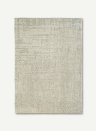Louis De Poortere Dise&ntilde;o Baobab - Alfombra Estructura Efecto Terciopelo - Hecha En B&eacute;lgica - Acabado A Mano - Antideslizante Natural - 100% Poli&eacute;ster - Beige Seco - 140