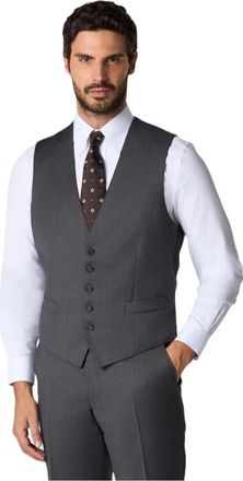 Brooks Brothers Gilet van Nieuwe Wol - Heren - Gillet - Grijs - M - Wol - Kostuums