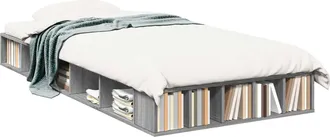vidaXL Estructura De Cama Con Almacenamiento Sonoma Gris 80 X 200 Cm Vidaxl