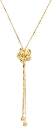 Bottega Veneta Knot Lariat Necklace in 8120 Yellow Gold at Nordstrom