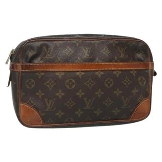 Louis Vuitton Pre-owned Canvas clutches - Dames - Pre-owned - Bruin - Maat: ONE Size Leer