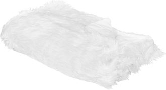Beliani Beliani - Manta De Acr&iacute;lico Blanco 150 X 200 Cm Poli&eacute;ster Pelo Largo Dormitorio Delice