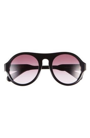 Chlo&eacute; 54mm Round Sunglasses in Black Black Red at Nordstrom Rack