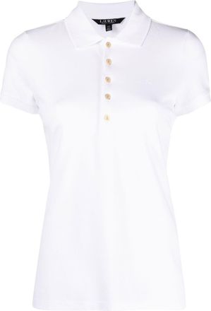 Lauren Ralph Lauren Pique polo shirt - women - Cotton/Elastane - S - White