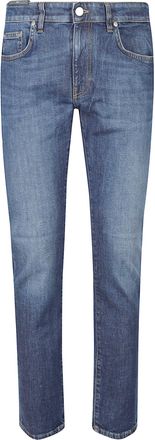 Pantaloni Torino Swing Medium Blue Cotton Jeans