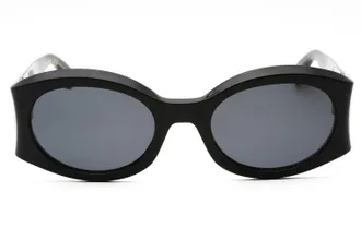Ferragamo SF2008S Oval Injected Propionate Sunglasses - Black