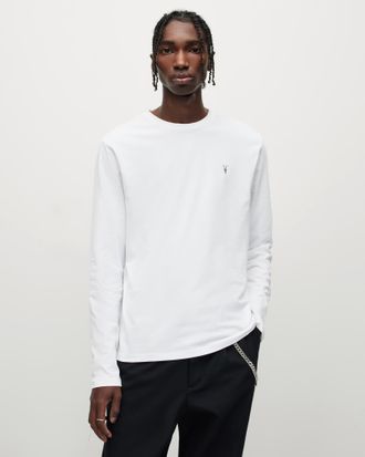 AllSaints Brace Brushed Cotton Long Sleeve T-Shirt