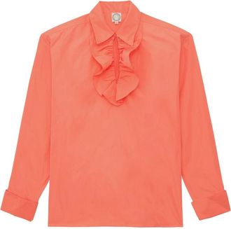 Ines De La Fressange Ortiz Shirt - Dames - Blouses - Rood - XS - Katoen - Overhemden