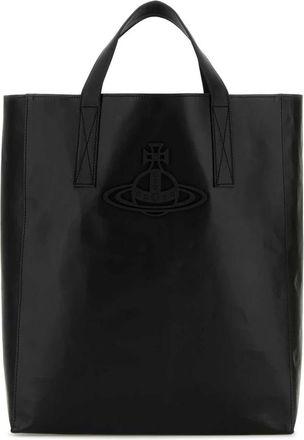 Vivienne Westwood Sarah Shopping Bag - Dames - Shoppers - Zwart - ONE Size - Leer - Tassen