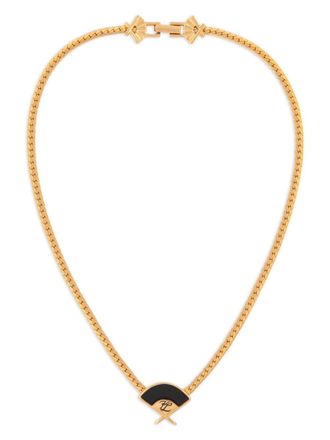 Karl Lagerfeld 1980s folding fan necklace - Gold