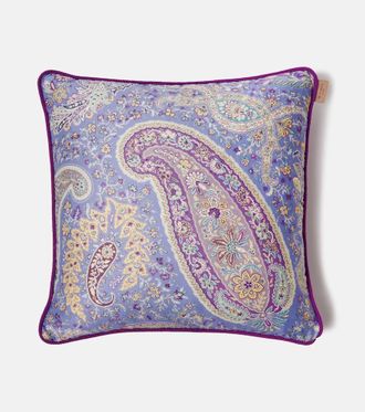 Etro Pegaso paisley cotton cushion