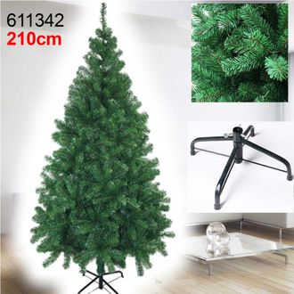 Trade Shop Trade Shop - Albero Di Natale 210cm Super Folto Effetto Pino Verde 1200 Rami Con Base A Croce