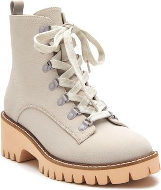 Matisse Footwear By Matisse No Plans Womens 7.5 Stone Round Toe Lace-Up Boots KHD805