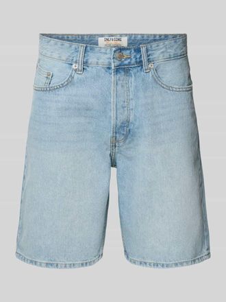 Only & Sons Straight Leg Jeansshorts aus reiner Baumwolle Modell EDGE in Hellblau, Gr&ouml;&szlig;e XXL