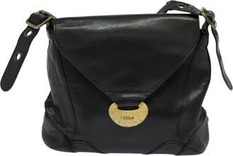 Chloé Black Leather Shoulder Bag (Pre-Owned)