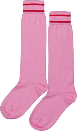 Moncler Pink Stripe Knee-High Socks, Size Medium