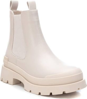 Xti Womens Booties 141535 - Light Pastel Brown, Side Zipper, Medium Heel