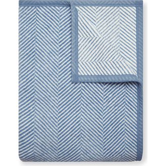 ChappyWrap Harborview Herringbone Throw Blanket in Cornflower at Nordstrom