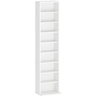 HOMCOM Estanter&iacute;a para cds 33x24x140 cm blanco