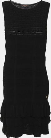 Roberto Cavalli Black Knit Midi Dress