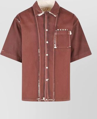 Marni cotton shirt short sleeves chest pocket