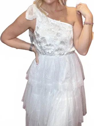 Entro Enchanted Garden Floral Midi Dress In Ivory