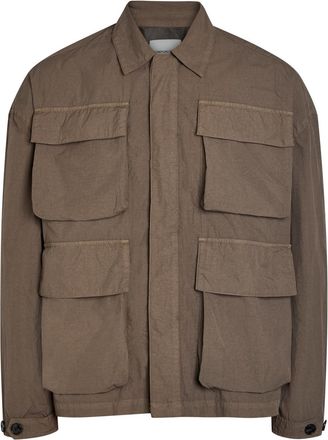 Mki Miyuki Zoku Crinkled Nylon Overshirt - Khaki - XL