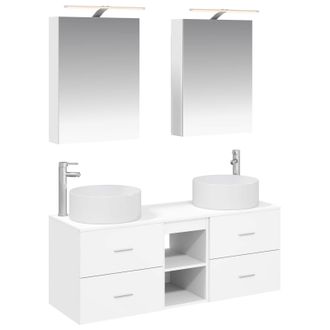 vidaXL Juego De Muebles De Ba&ntilde;o 5 Uds. Blanco Vidaxl