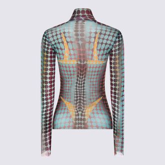 Jean Paul Gaultier Womens Top Blue-Purple-Yellow Blue/purple/yellow