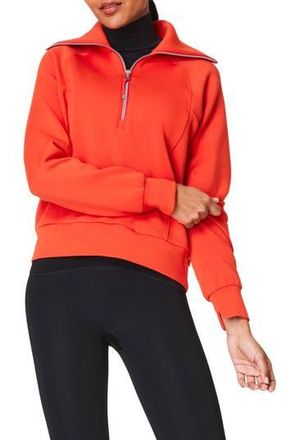 Spanx AirEssentials Half Zip Sweatshirt in Poppy at Nordstrom Rack, Size X-Small