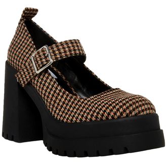 Steve Madden Orsen Mary Jane Pump Brown Plaid ORSE01S1-762 Womens