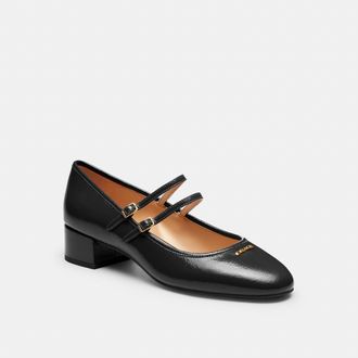 Coach Double Buckle Block Heel Mary Jane
