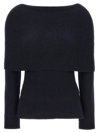 Fabiana Filippi Blue Soft neckline sweater