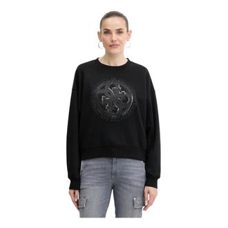 Guess Dames, Sweatshirts & Hoodies, Zwart, Maat: M
