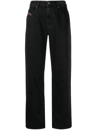 Diesel Jeans crop a vita alta - Nero
