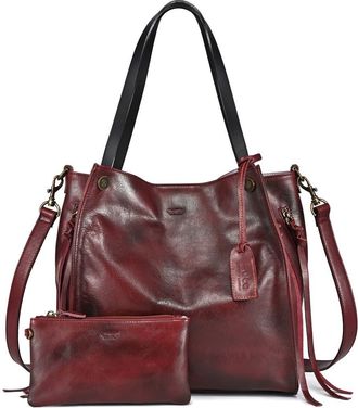 OLD TREND Daisy Leather Tote Bag in Rusty Red at Nordstrom Rack