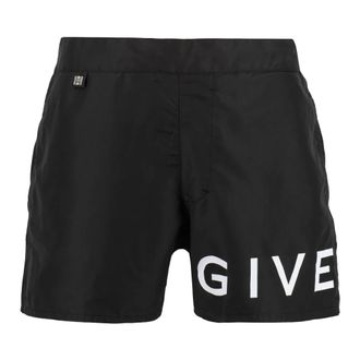 Givenchy Beachwear, male, Black, Size: 2XL Printed Swim Shorts